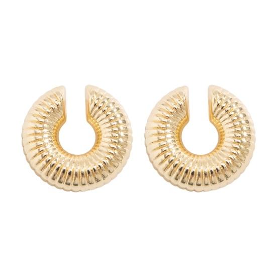 

1 пара, женские геометрические круглые витые без пирсинга, преувеличенные украшения для ушей, женские коктейльные украшения для выпускного вечера E