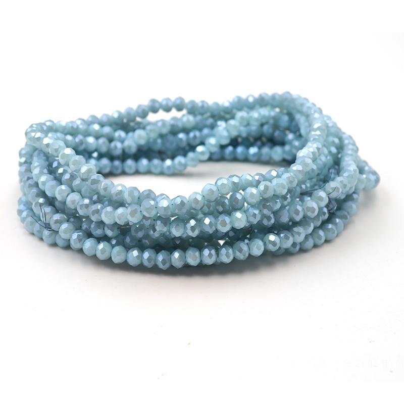 2/3/4/6/8mm Faceted Crystal Beads Bulk Pack - Glass Beads for DIY Bracelets Hairpin Loose Spacer Beads for Jewelry Making