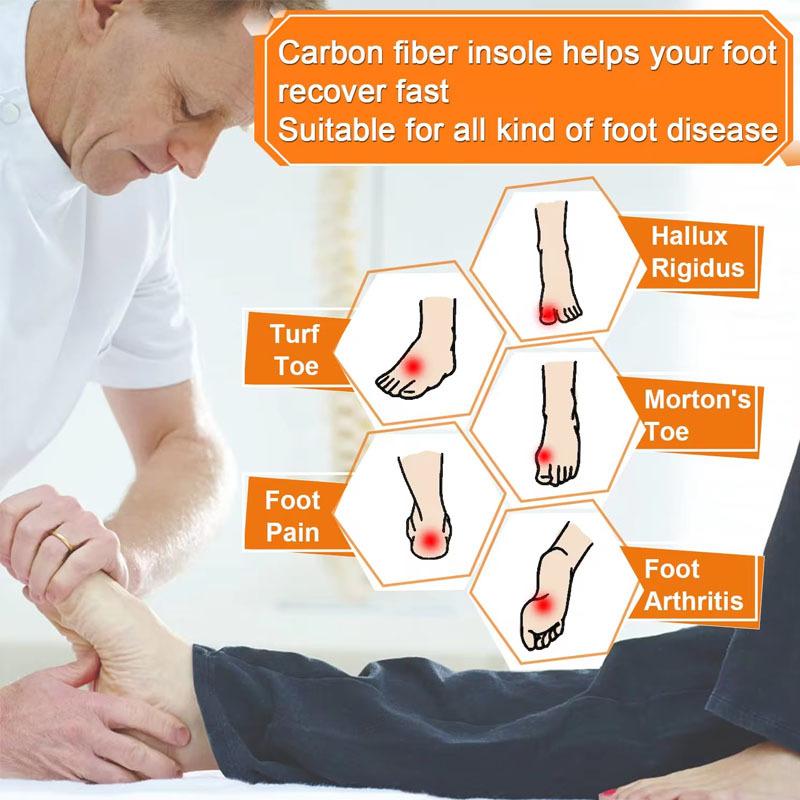 1.2mm Carbon Plate Insoles-Morton's Extension Rigid Carbon Fiber Insole Insert-For Hallux Limitus,  Arthritis Orthopedic Insoles