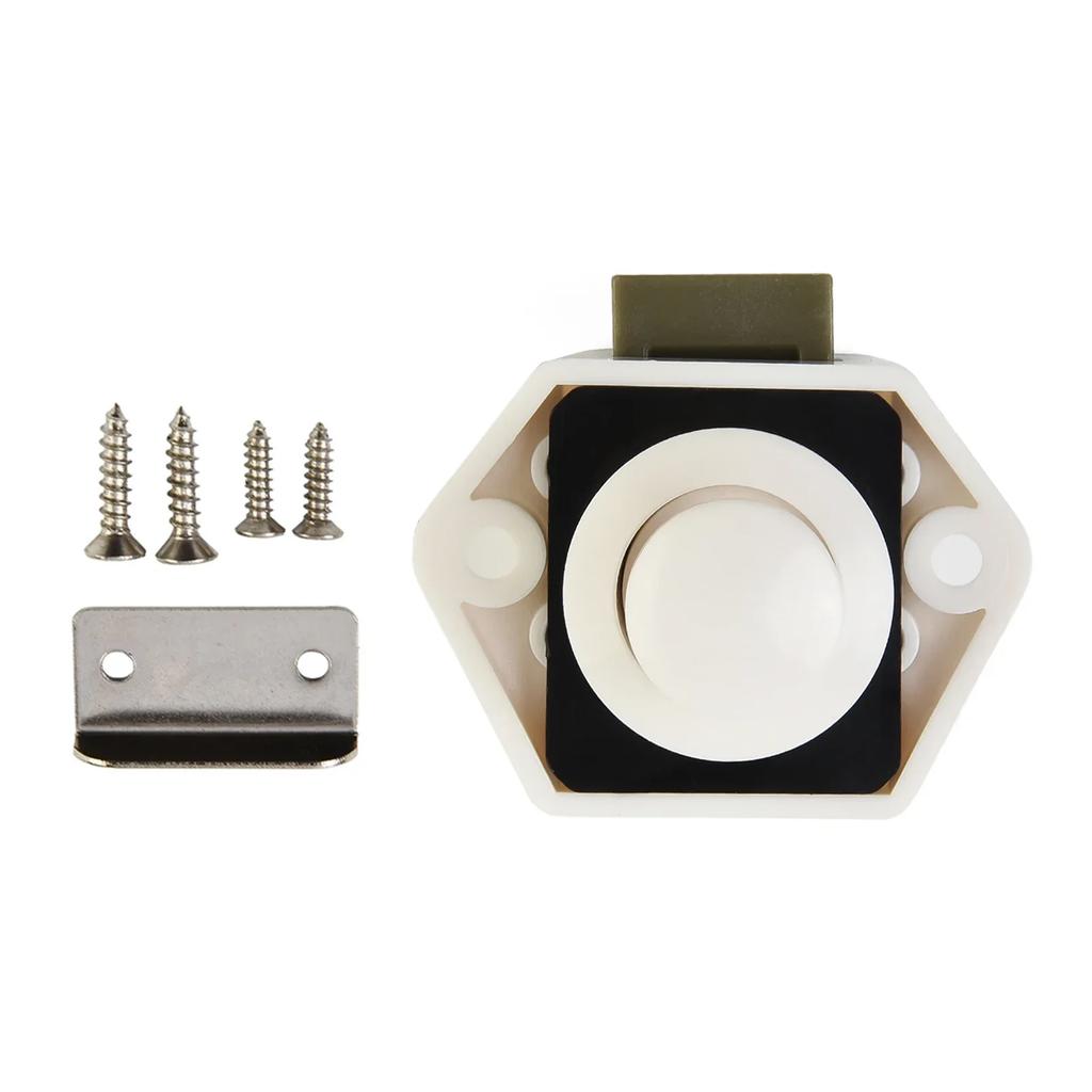 20mm Camper Push Lock Caravan RV Boat Drawer Button Locks Door Lock Home Cabinet Drawer Latch Furniture Hardware