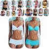 Elegant Solid Color Bikini For Women Sexy Backless Swimsuit With Underwire