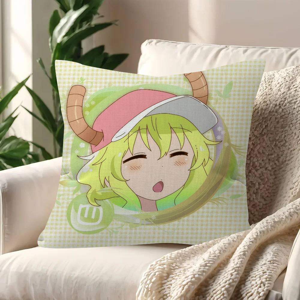 Anime Miss Kobayashi's Dragon Maid  Cushion Cover Inches Farmhouse Decor Home Throw Pillow Covers for Couch Decorations
