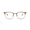 Leibeuntieolseu Logan Titanium Browline Yellow Crystal & White Gold Col.4