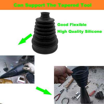 Kit universel de soufflet de cardan de voiture Soufflet de protection anti-poussière d'articulation homocinétique Soufflet de protection anti-poussière d'articulation homocinétique Élasticité Entraînement Anti-vieillissement Usure