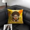 M-Monchhichi Cute Cushion Cover Natural Linen Organic Fabric Double-Sided Printing Sofa Home Decor Gift Pillow Case