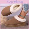 Stylish Brown And Black Women's Snow Boots With Thick Sole Cozy Casual Design