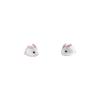 Pink little white rabbit stud earrings for girls small fresh and cute girl heart Mori student super cute little white rabbit earrings
