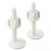 Plastic Toilet Lid Replacement Screw Kit with Fixing Accessories 2PCS White