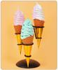 Night Market Ice Cream Cone Model: Realistic Torch Dessert Prop for Photography and Decor