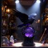 Straszna Gotycka Lampa z Krukiem Świecąca Kula Kruki Wrona Lampki Stołowe Dekoracje Halloweenowe
