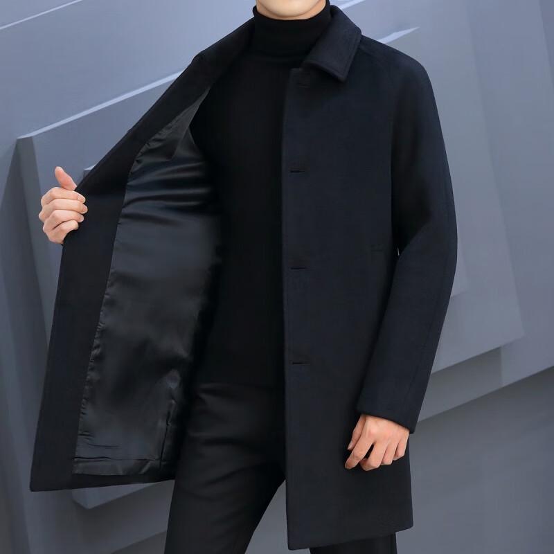 FAPAI.EC Men's Wool Blend Overcoat