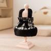 Adorable Dog Dress With Bow Plaid Cotton Outfit Small Medium Breeds Warm Winter Pet Clothing