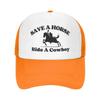 Save A Horse Ride  Cowboy Hat Just Girl Who Loves  Mom  Mesh  for Men Women Trucker s Baseball Cap