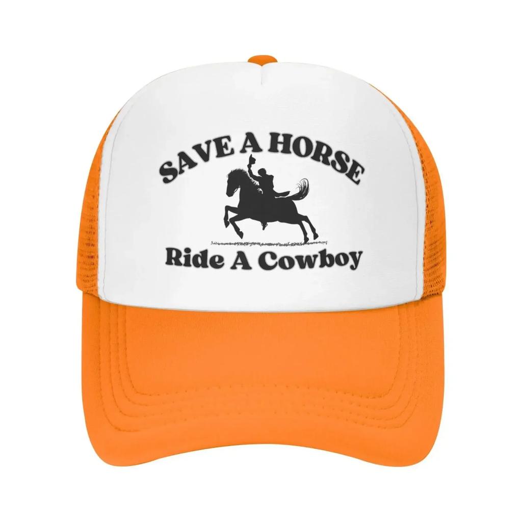 Save A Horse Ride Cowboy Hat Just Girl Who Loves Mom Mesh for Men Women Trucker s Baseball Cap