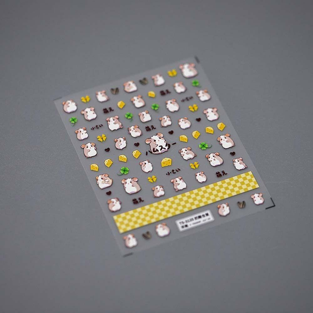 Nail Accessories Cartoon Animal Nail Decals Halloween Cartoon Nail Stickers Girls