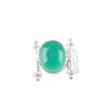 Natural Green Onyx Cab Gemstone 925 Sterling Silver Jewelry Handmade Women Ring RR-22-32