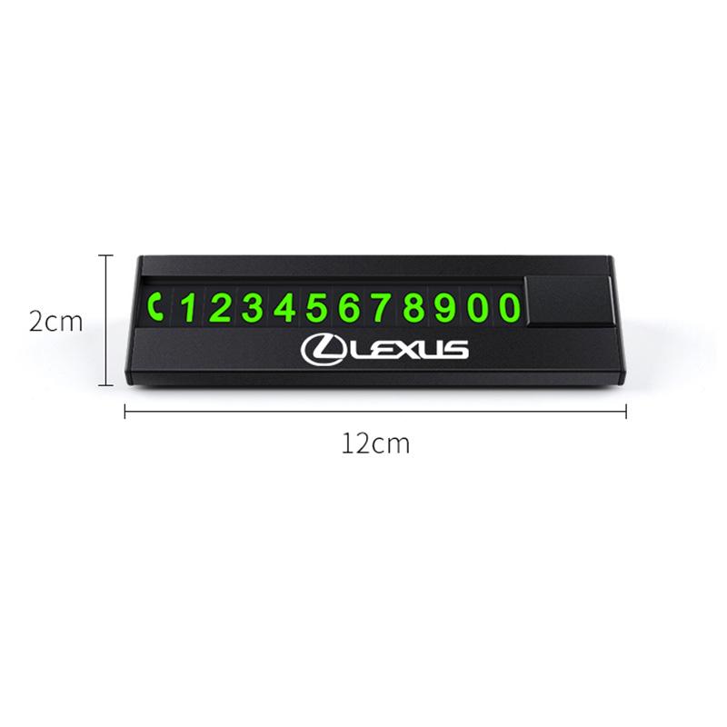 Car Temporary Parking Card Magnetic Phone Number Plate For Lexus F-SPORT ES RX NX LS UX LM LX GX LC RZ IS CT GS RC HS SC TX LBX
