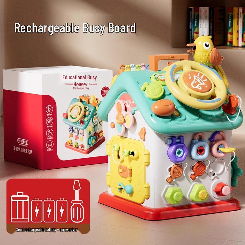 Montessori Busy House: Early Education Toy for Fine Motor Skills Development