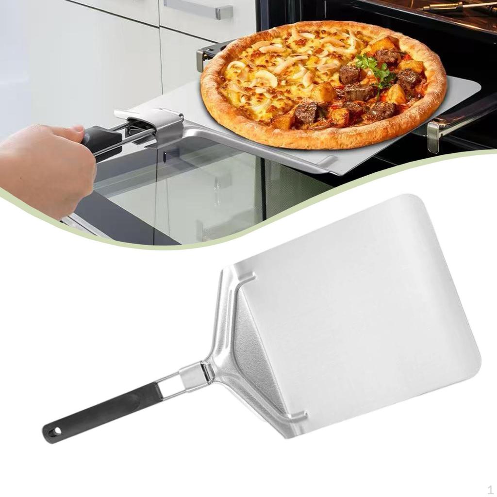 Folding Pizza Peel Handle Versatile Portable Easy Storage Turner Paddle for Omelette