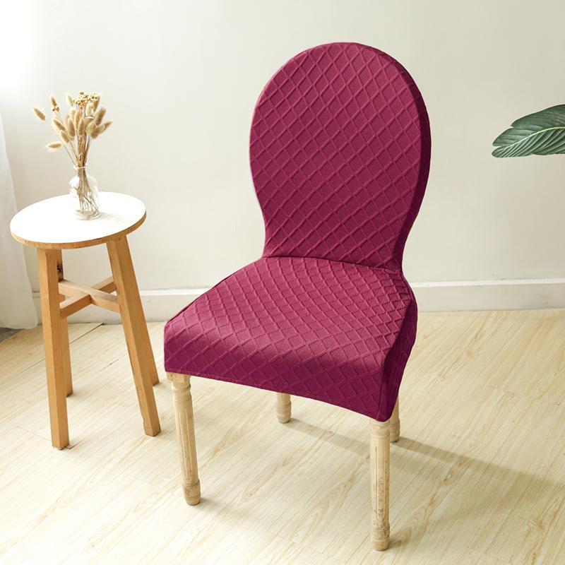 

Round Backed Chair Covers Dining Room Elastic Seat Cover Kitchen Protector Case Chair Cover Stretch Hotel Banquet Stool Cover univeral