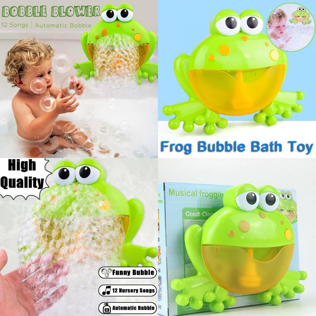 Delightful 12 Songs Frog Bubble Machine Automatic Bubble Maker For Kids Joy
