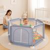 [PACZB][1] Large Children's Playpen Dry Ball Pool Toys Gray X43S