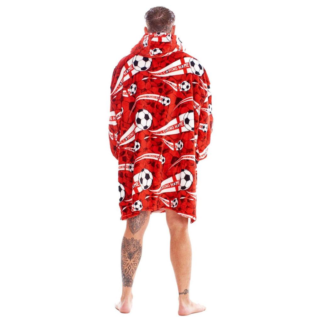 England FA Unisex Adult Its Coming Home Fleece Sherpa Lined Oversized Blanket Hoodie