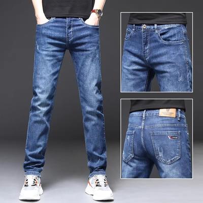 Spring And Autumn Winter New Men'S Regular Jeans Slimming Straight Stretch Business Versatile Long Pants