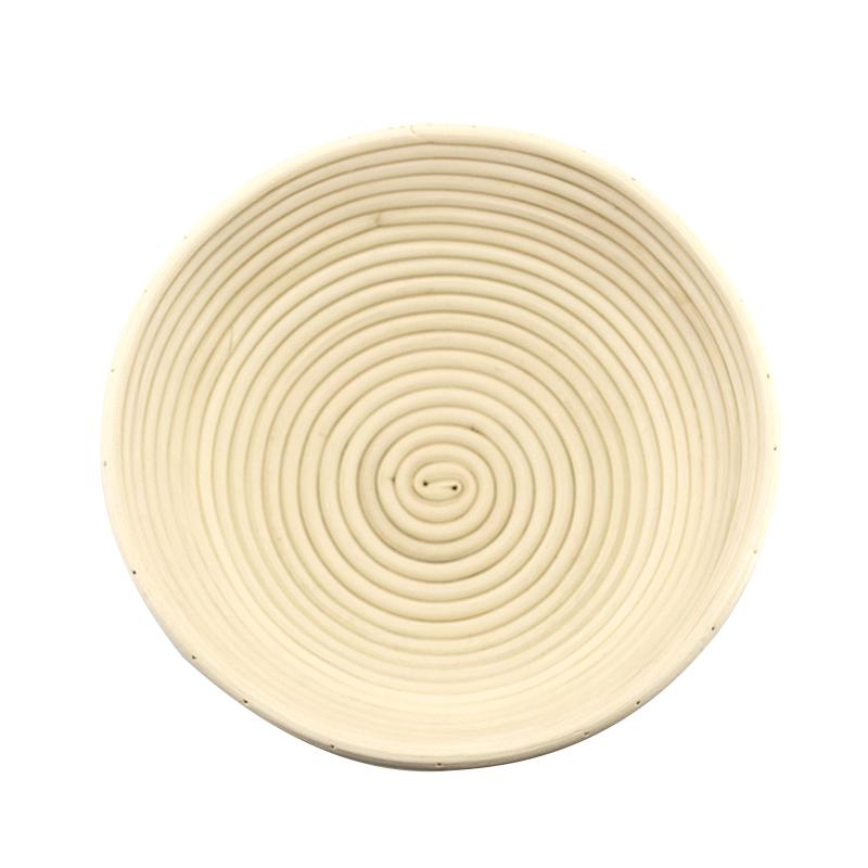 WTEMPO 1 zestaw Banneton Brotform 9 .8 cala Okrągły Koszyk do Fermentacji Chleba Miska Rattanowa z Płótnem