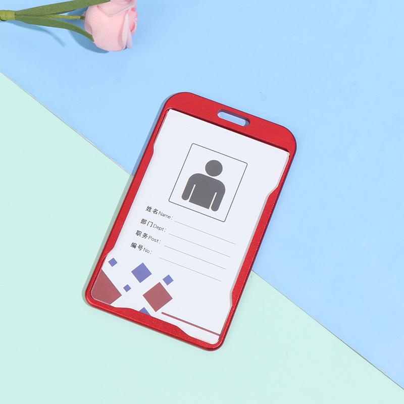 Metal Id Badge Card Holder Business Pass Tag Holder Office Supplies Card Holder