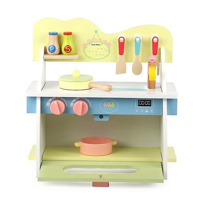 Wooden Colorful Disassembly and Assembly Gas Stove Educational Simulation Kitchen Kitchen Kitchen Utensils Children Play House Toys Colorful Kitchen