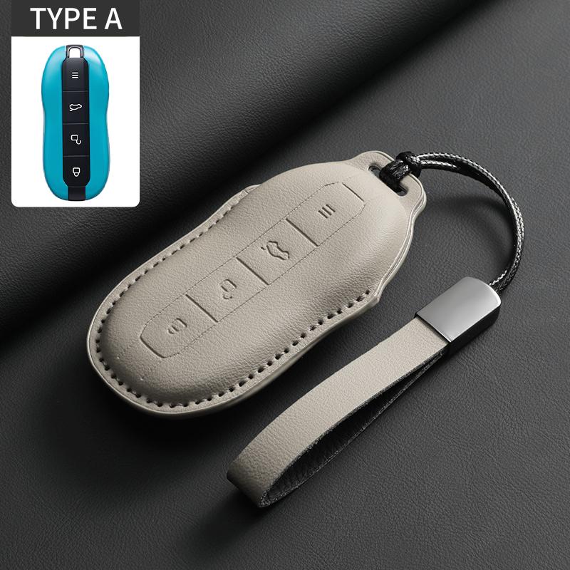 Leather Car Remote Key Case Cover For Xiaomi Su7 Yu7 Su7 Ultra Car Key Case Cover Anti-Scratch Shell Key Decorative Accessories