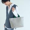SCOTCH GRAIN Plain Tape Handle Tote Greige [Breath TOPKAPI] Two-Tone Bag, Large,