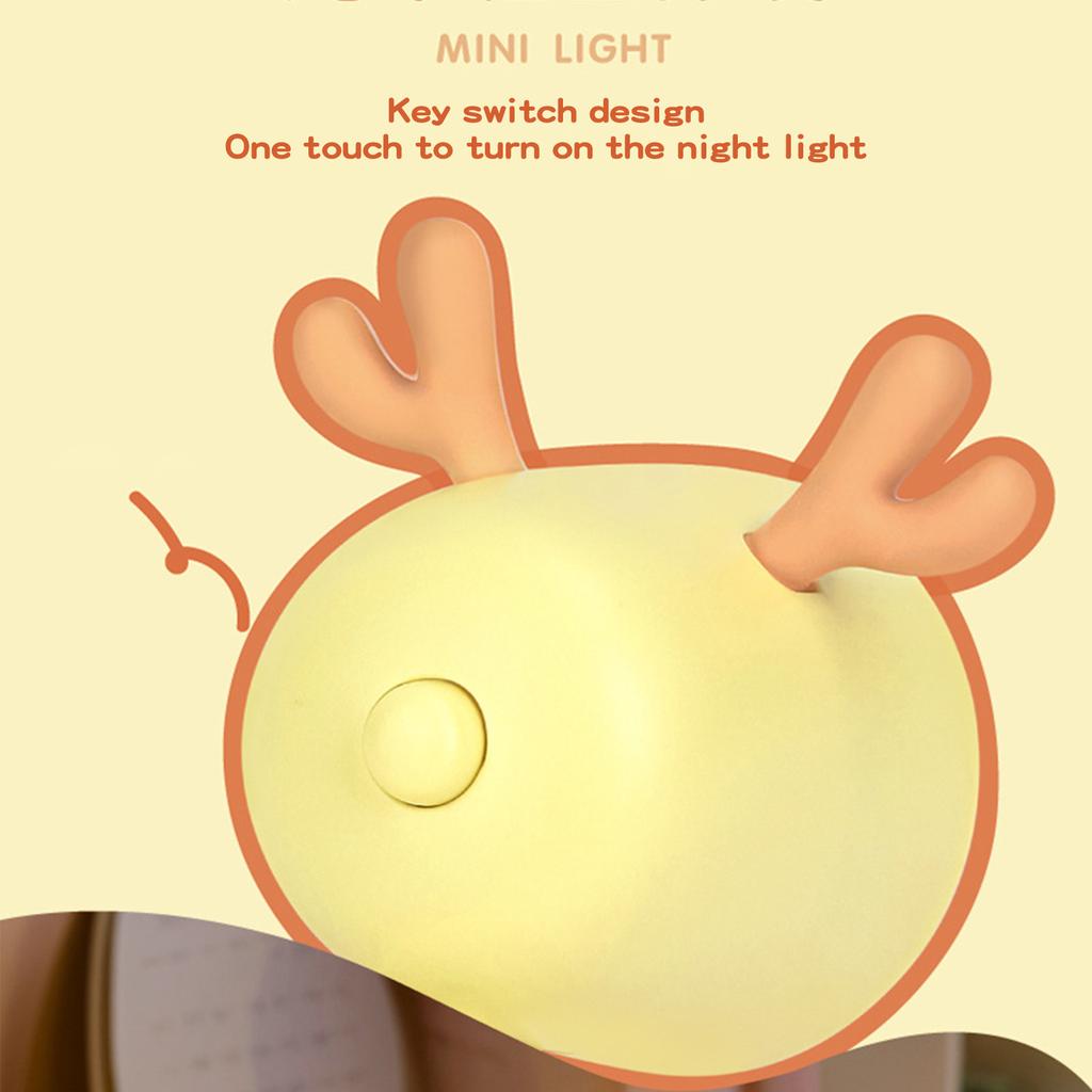 Cute Animal Table Lamp 3x6x8cm Adjustable LED Table Lamp with Mobile Phone Holder for Bedroom