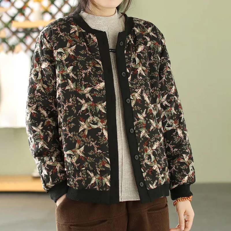 

Женское пальто Хлопковое Осеннее Зимнее Утепленное Повседневное Оверсайз С принтом Двухслойная Ветровка XXL чёрный