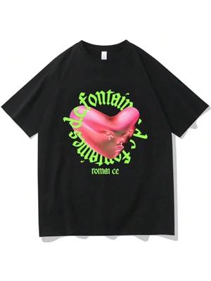 Latest Romantic Tour T-Shirt Wounisex's Loose Plus Size Hip Hop T-Shirt Cotton T-Shirt Wounisex's Retro Streetwear Aesthetic Clothing