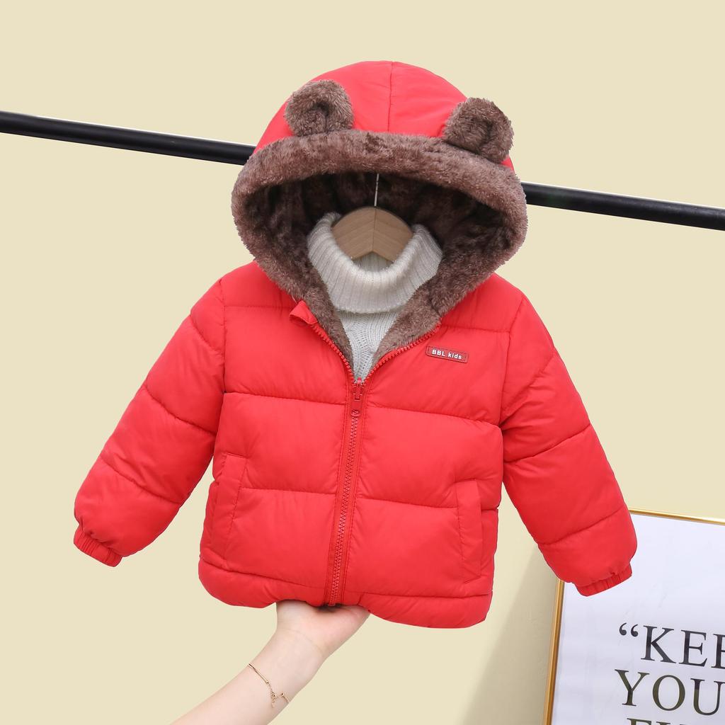 Children's Off-Season Lambswool Cotton Jacket - Plus Velvet Thickened, Warm Coat for Boys and Girls