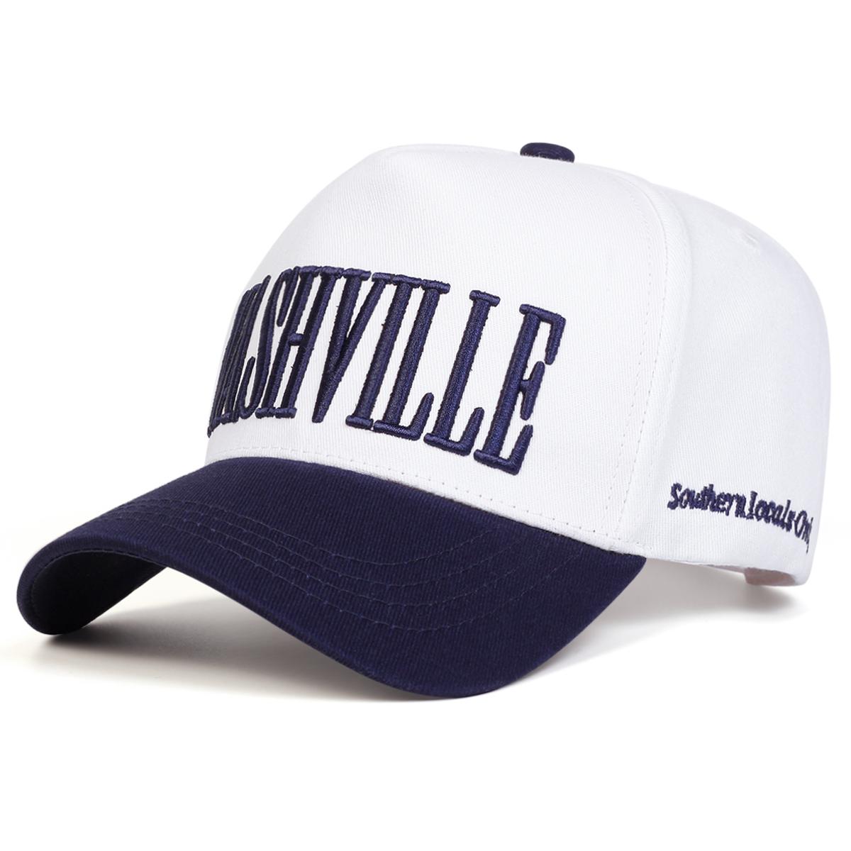 Yiran bag Unisex Nashville Letter Borduur Baseballpetten Lente Herfst Buiten Verstelbare Casual Petten Zonbescherming Pet Sportpet