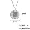 Solomon Circle Pendant Necklace For Men Trendy Titanium Steel Accessory