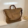 Casual Large Capacity Fashionable Shoulder Bag High-quality Canvas Washable Non Fading Letter Printed Zipper Handbag Adjustable Shoulder Strap