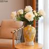 Blue and White Porcelain Ainted Vase Plant Pot Table Decoration Flower Arrangement Classical Flowers Vases Room Aesthetic Decor