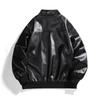 Leather Jacket Jacket Men's Korean Version New Splicing Men's Jacket Stand-up Collar Pu Leather Jacket Locomotive Jacket Leather Jacket Jacket