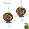 2PCS Cockatiel Conure Hanging Foraging Bird Chewing Toys Parrot Cage Shredder Toy