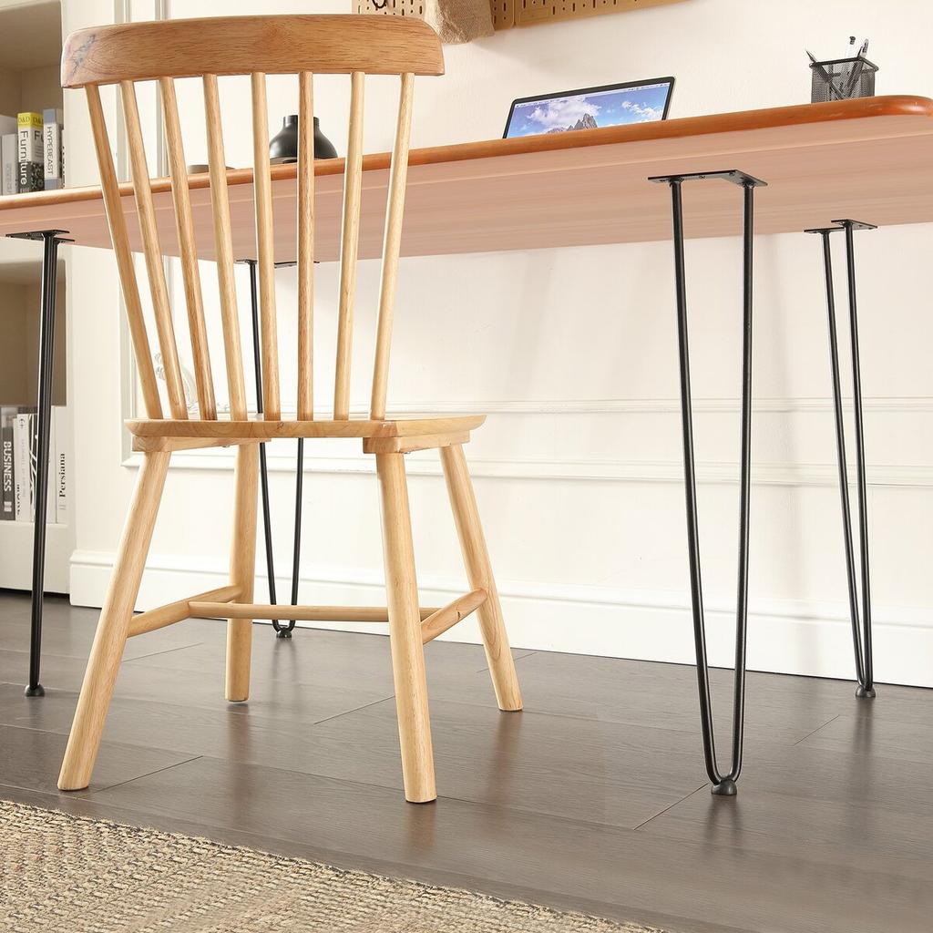 711.2MM Hairpin Furniture Legs, Metal Home DIY Projects for Nightstand, Coffee Table, Desk, 226.8KG Load Capacity with Rubber Floor Protectors, Metal