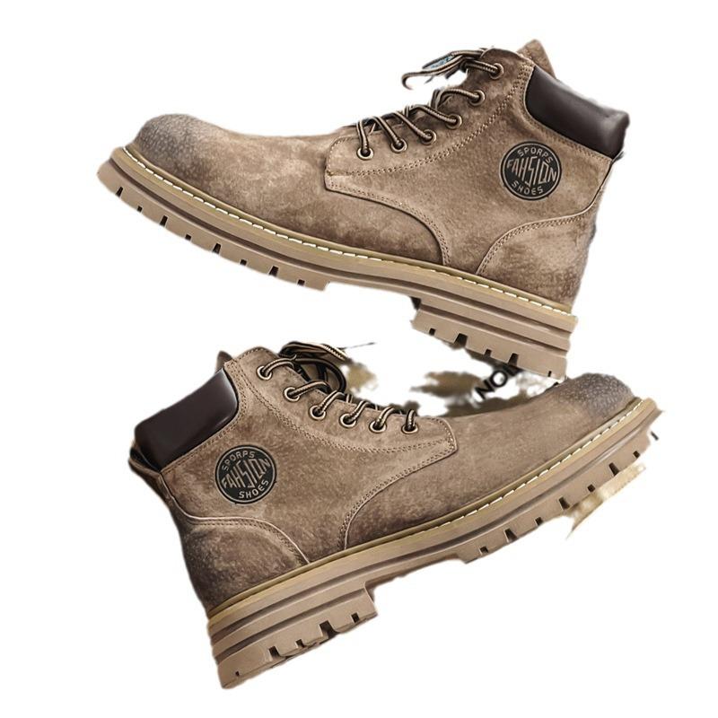 American Retro Martin Boots Men's and Women's 2025 Winter Velvet Platform Couple Tooling Boots Trendy Shoes 2345-J