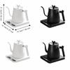 1000ML Goose-neck Electric Kettle Stainless Steel Smart Temp Control Electric Water Pot Fast Heating with Heated Base