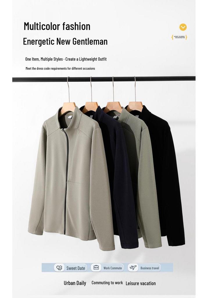 2025 Women's High-Quality Stand Collar Zipper Cardigan Hoodie - Versatile, Solid Color, Loose Fit for Autumn/Winter