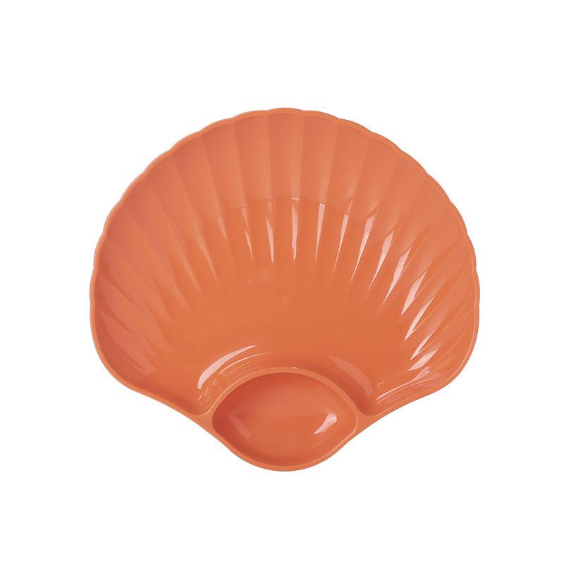 Elegant Gold-Edged Plastic Fruit Plate - Stylish Square Bone Dish for High-End Living Room Decor