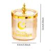 Eid Mubarak Candy Jar Food Organizer with Lid Multi-Purpose Storage Box