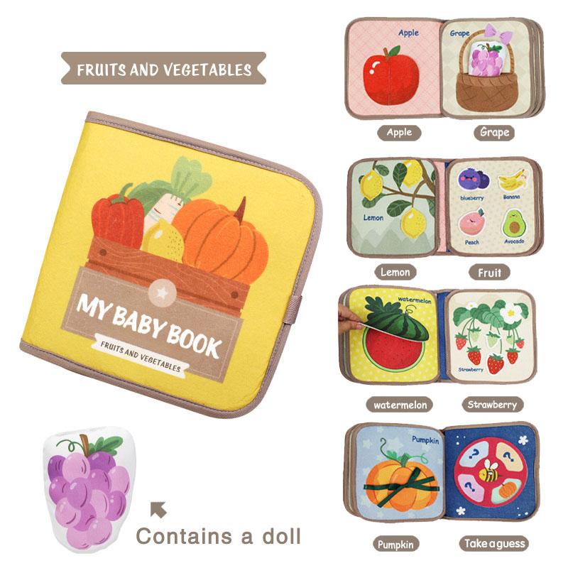 

Монтессори Развивающая книжка для малышей Раннее образование Пазл Игрушка Познавательная тканевая книжка с животными Многоразовая наклейка Тихая книжка-активность с жизненными навыками